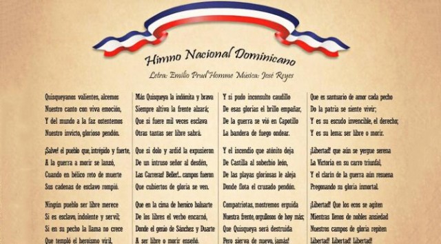 El Himno Nacional de Republica Dominicana