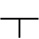 Código ASCII de «┬» – Línea simple horizontal inferior con empalme