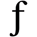 Símbolo de función - Florín holandes - f minúscula con gancho